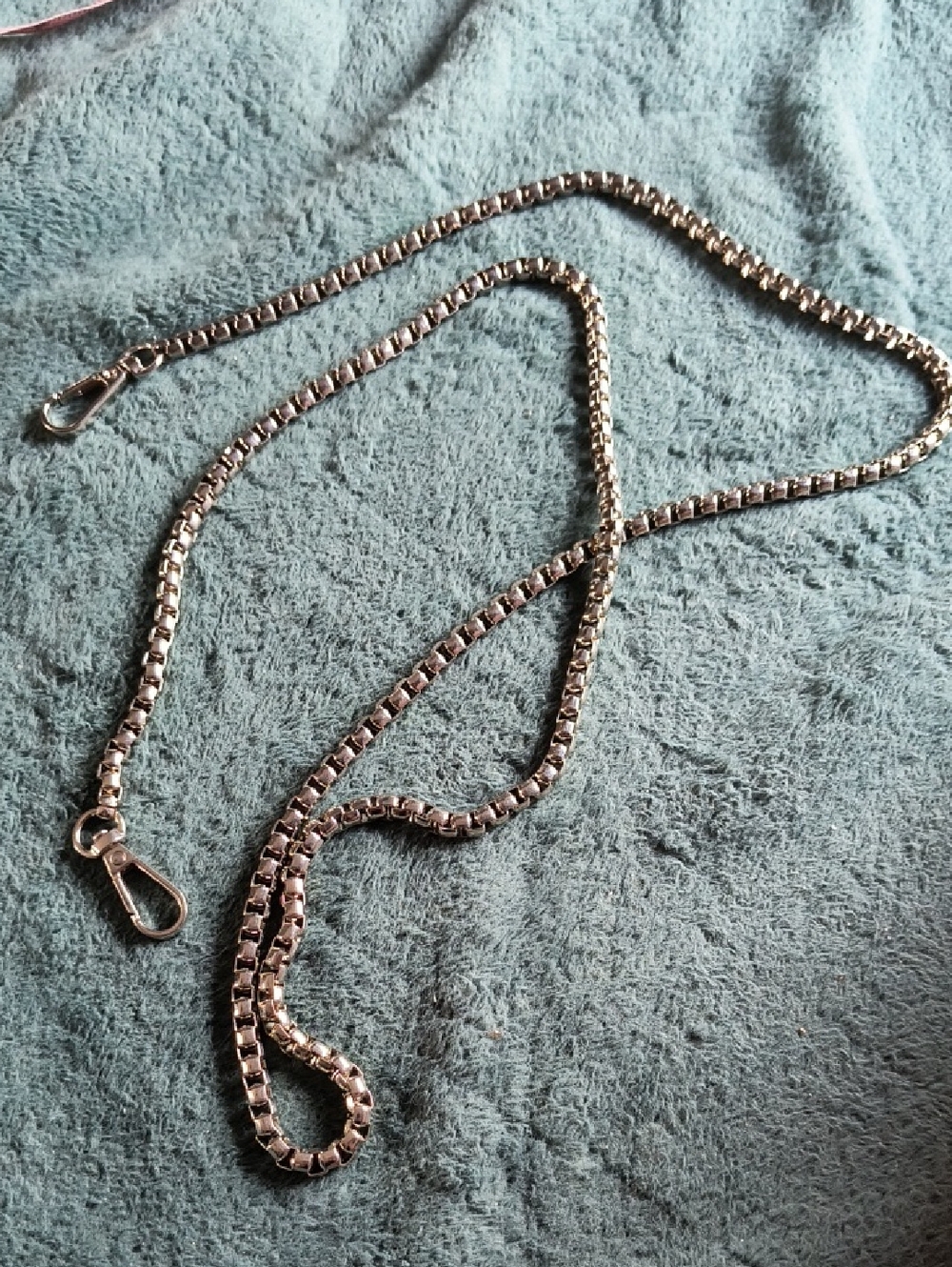 Silver-Tone Chain Strap with  Clasps, 48", NWOT